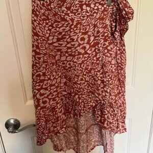 NWOT Asymmetrical animal print skirt